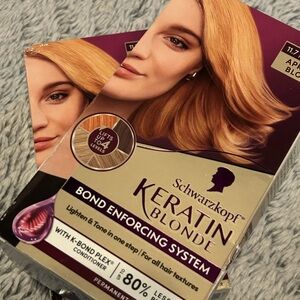 Schwarzkopf Keratin Apricot Blonde bundle biotin shampoo 4 New items included